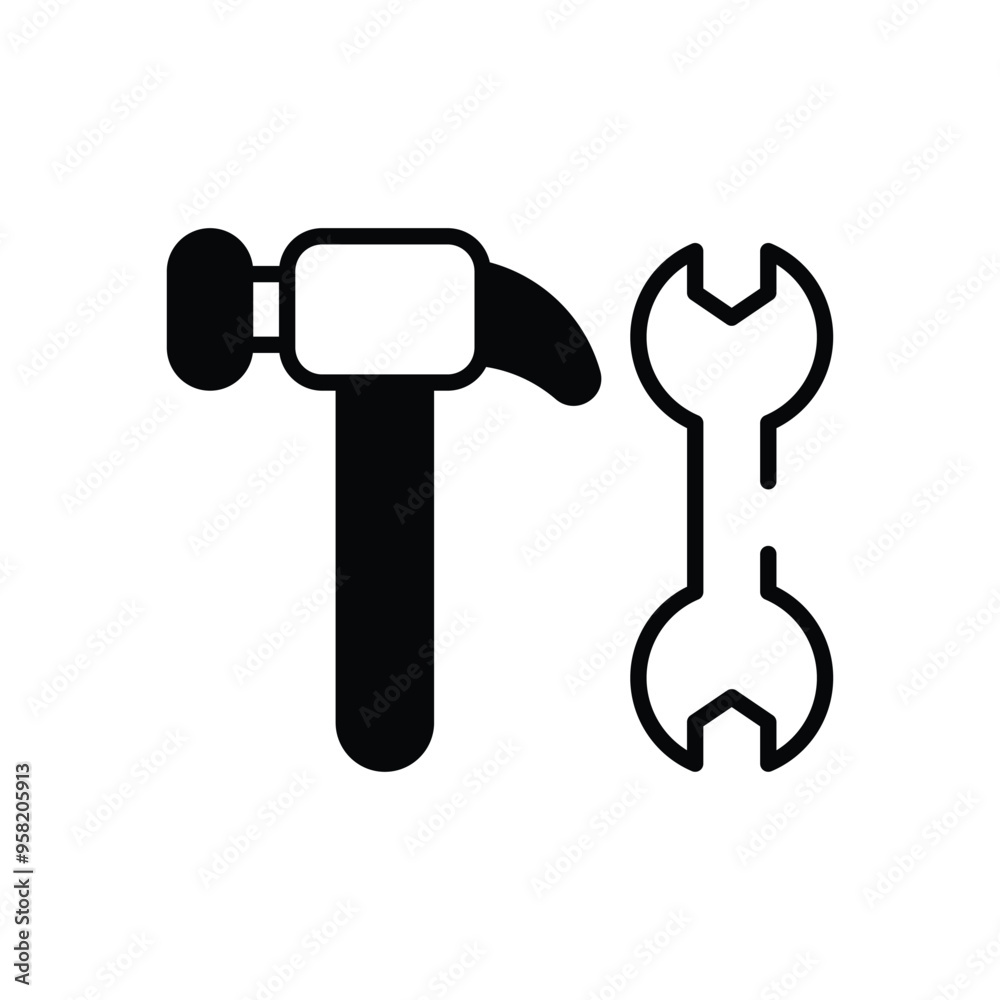 Wall mural Handyman Tools vector icon