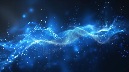 Abstract blue digital data background. Network connection structure. Structural connection of information.