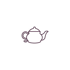 vintage teapot outline icon. Linear vector from restaurant concept. Thin line vintage teapot icon isolated on white background