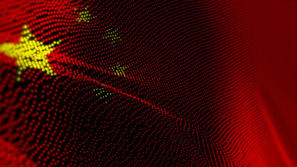 China digital technology flag © Skórzewiak