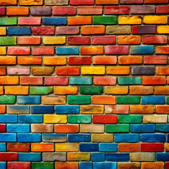 Fototapeta premium colorful brick wall textur