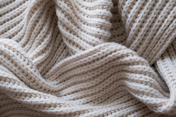 Sweater. White sweater. Knitting. Knitted blanket. Knitted scarf. Scarf. Knitted print. Autumn. Winter. Print. Pater. Autumn atmosphere. Winter cold. Symmetrical pattern. Loops