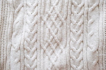 Sweater. White sweater. Knitting. Light sweater. Knitted print. Autumn. Winter. Print. Pater.