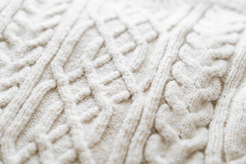 Sweater. White sweater. Knitting. Light sweater. Knitted print. Autumn. Winter. Print. Pater.