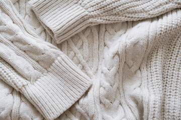 Sweater. White sweater. Knitting. Light sweater. Knitted print. Autumn. Winter. Print. Pater.