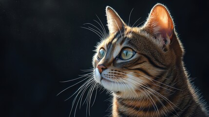 Cat with green eyes