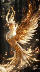 Golden Phoenix Rising: A Symbol of Rebirth and Mystical Power