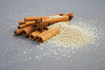 cinnamon sticks and star anise