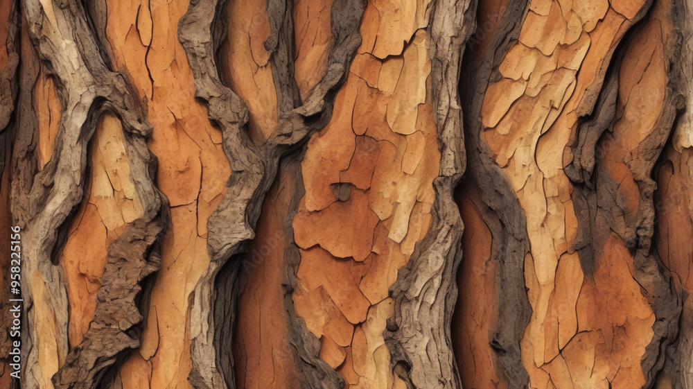 Wall mural bark of a tree