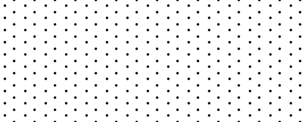 Seamless pattern of black polka dots on a white background. Abstract polka dot pattern background.