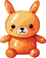 Funny teddy bear vector illustration