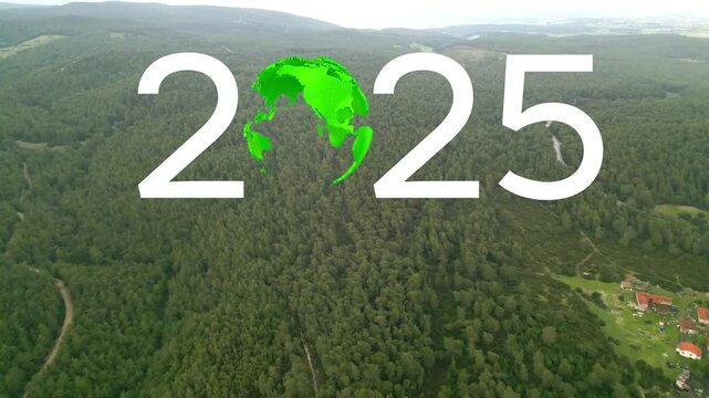 2025 New Year concept. Environmental technology concept. Sustainable development goals. SDGs. hq