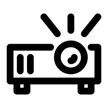 recommend clip art: projector, presentation, projection, device, technology outline icon