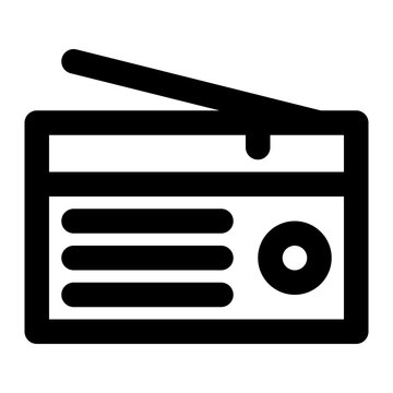 recommend clip art: radio, audio, classic, device, gadget, electronic outline icon