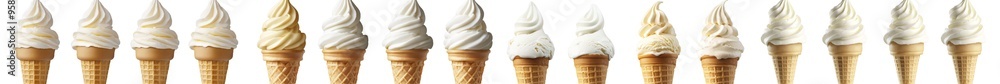 Aufkleber an ice cream side view with a transparency background is set up