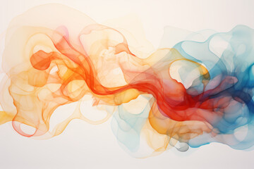 The Watercolor illustration of a soft blurred watercolor blotch in pastel colors