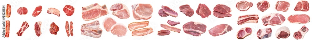 Poster View of full-length pork side on transparency