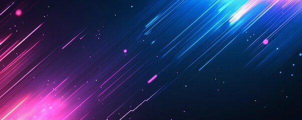 Fototapeta premium Abstract technology background with a blue and pink gradient color, lines, and light effect design illustration.