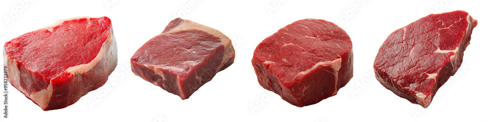 Aufkleber detailed view of beef side on transparency