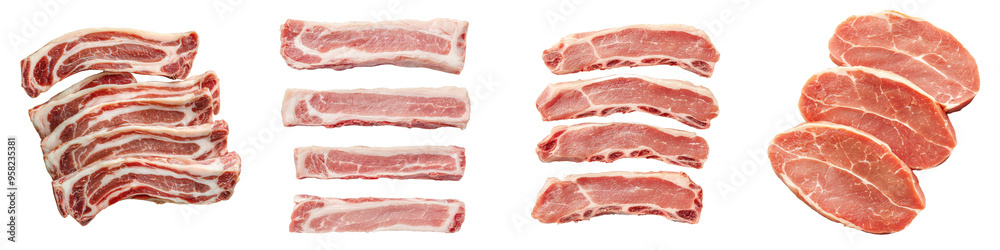 Poster View of the front of the pork on a transparency background