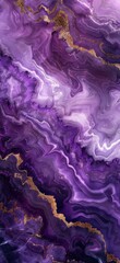 Obraz premium A mesmerizing abstract design with swirling purple and gold patterns, ideal for use in backgrounds, wallpapers, or artistic projects,