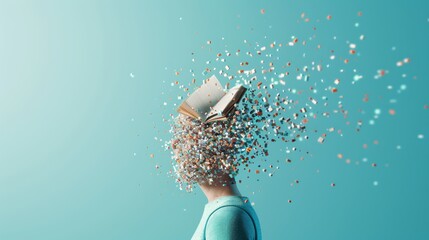 A surreal abstract symbol representing the pursuit of knowledge and understanding, symbolizing the ongoing learning and refinement of strategic thinking.