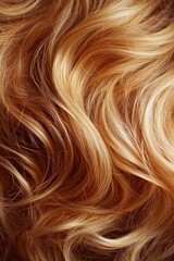 Naklejka premium Close-up of wavy, blonde hair