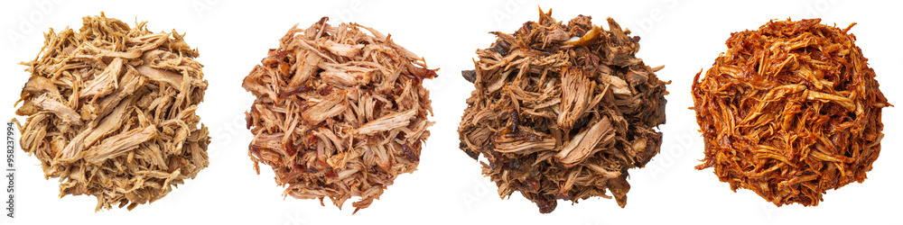 Poster top view of pork carnitas on transparency