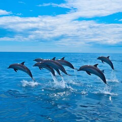 dolphins in the sea