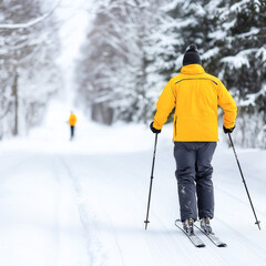 Cross Country Skier Isolated