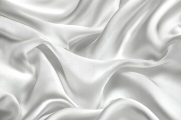 Obraz premium White gray satin texture that is white silver fabric silk panorama background with beautiful soft blur pattern natural , ai