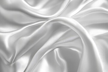 White gray satin texture that is white silver fabric silk panorama background with beautiful soft blur pattern natural , ai