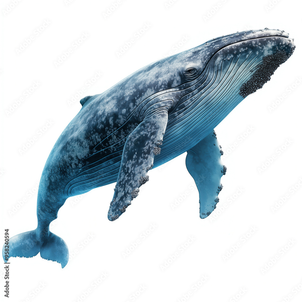 Canvas Prints Grey Whale Isolated