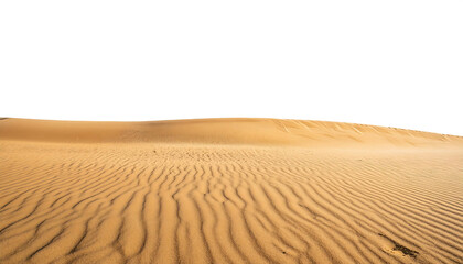 vast and hot desert hills isolated on transparent background, png dunes desert cutout