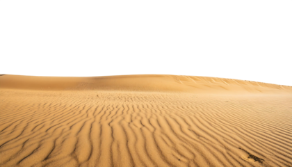 vast and hot desert hills isolated on transparent background, png dunes desert cutout