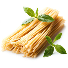 spaghetti and basil