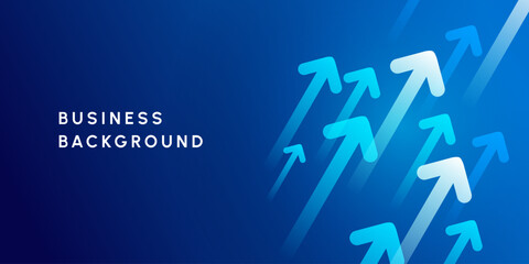 Business blue investment report chart arrow up illustration background	
