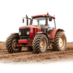 Fototapeta premium Tractor Plough Isolated