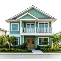 Fototapeta premium Two Story House Isolated