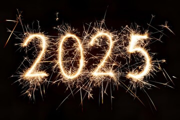 Sparkling 2025 New Year Design