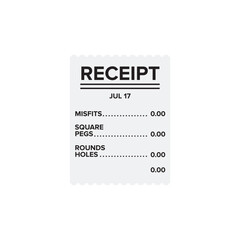 receipt emoji vector illustration symbol 