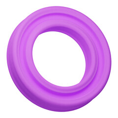 circle abstract shape 3d icon isolated on the transparent background