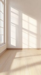 Fototapeta premium Sunlight streams in a room.