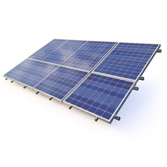 Isolated solar panels isolated on white background 