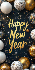 Happy new year wallpaper for new year evening