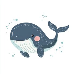 vector graphic of a whale