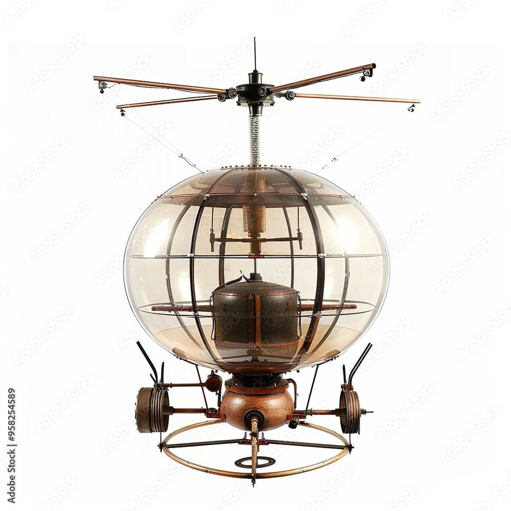 Wall mural Aerial Device against Clear Space isolated on white background 