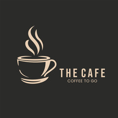Coffee shop logo vector design template