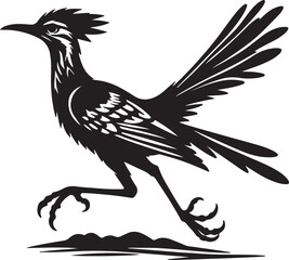 roadrunner silhouette vector illustration