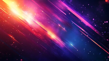 Abstract Geometric Background with Blue, Red and Orange Cubes